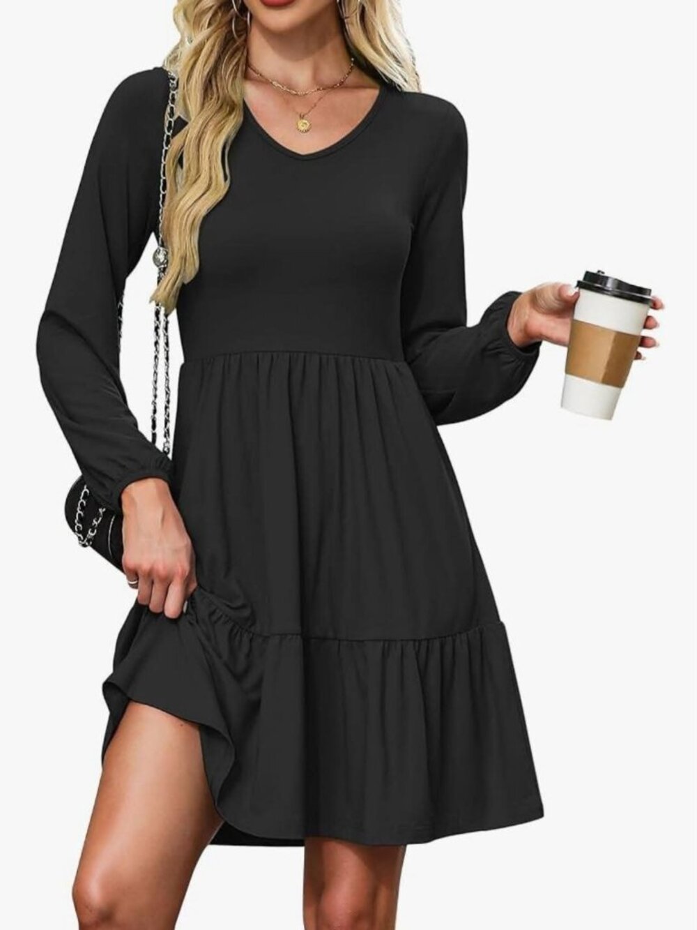 2 tiered mini dress